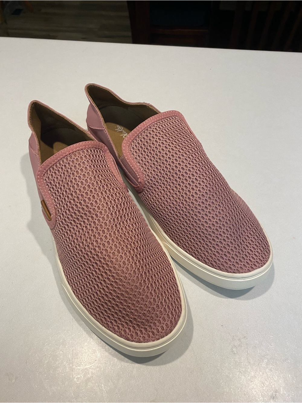 OLUKAI PEHUEA NWOT SLIPPER SLIP ON MESH MULE LOAFER ASH ROSE WOMENS SZ 11 EU 41
